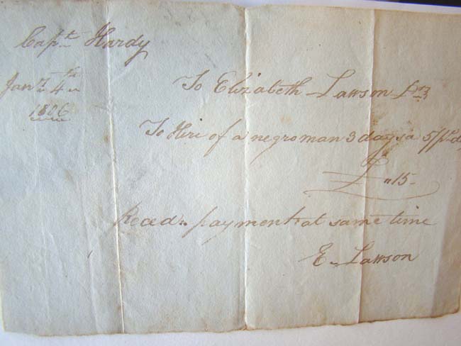 A rare letter written on Jan. 4, 1806 to Capt. Thomas M. Hardy ("Kiss me Hardy") Flag Captain of HMS Victory during the Battle of Trafalgar (Oct. 21, 1805). — image 2